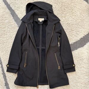 Michael Kors fleece lined women's trench rain coat rose gold size S